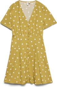 VERO MODA Kora Short Sleeve Polka Dot Dress