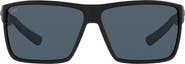 Costa Del Mar 63mm Polarized Oversize Rectangular Sunglasses