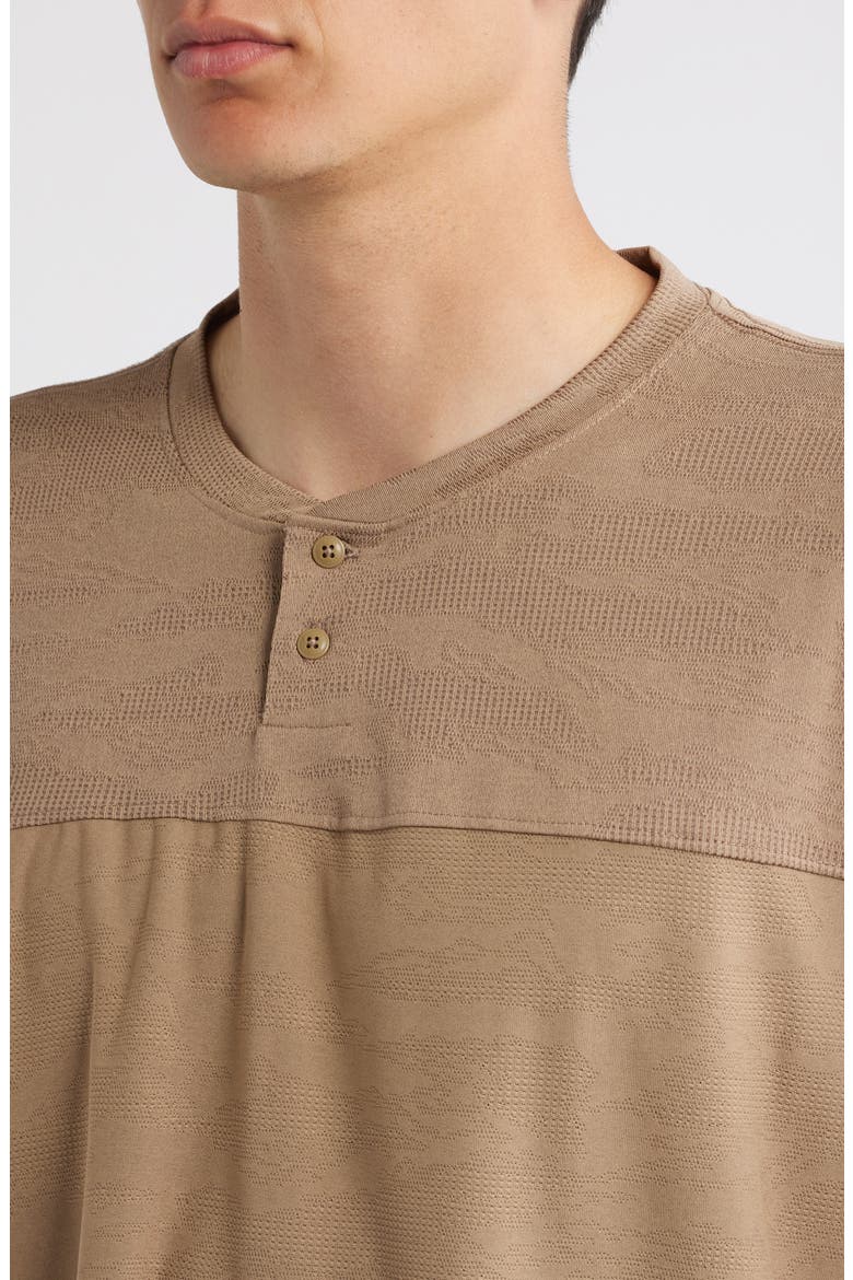 Journey Tiger Camo Short Sleeve Henley, Alternate, color, DESERT TIGER CAMO