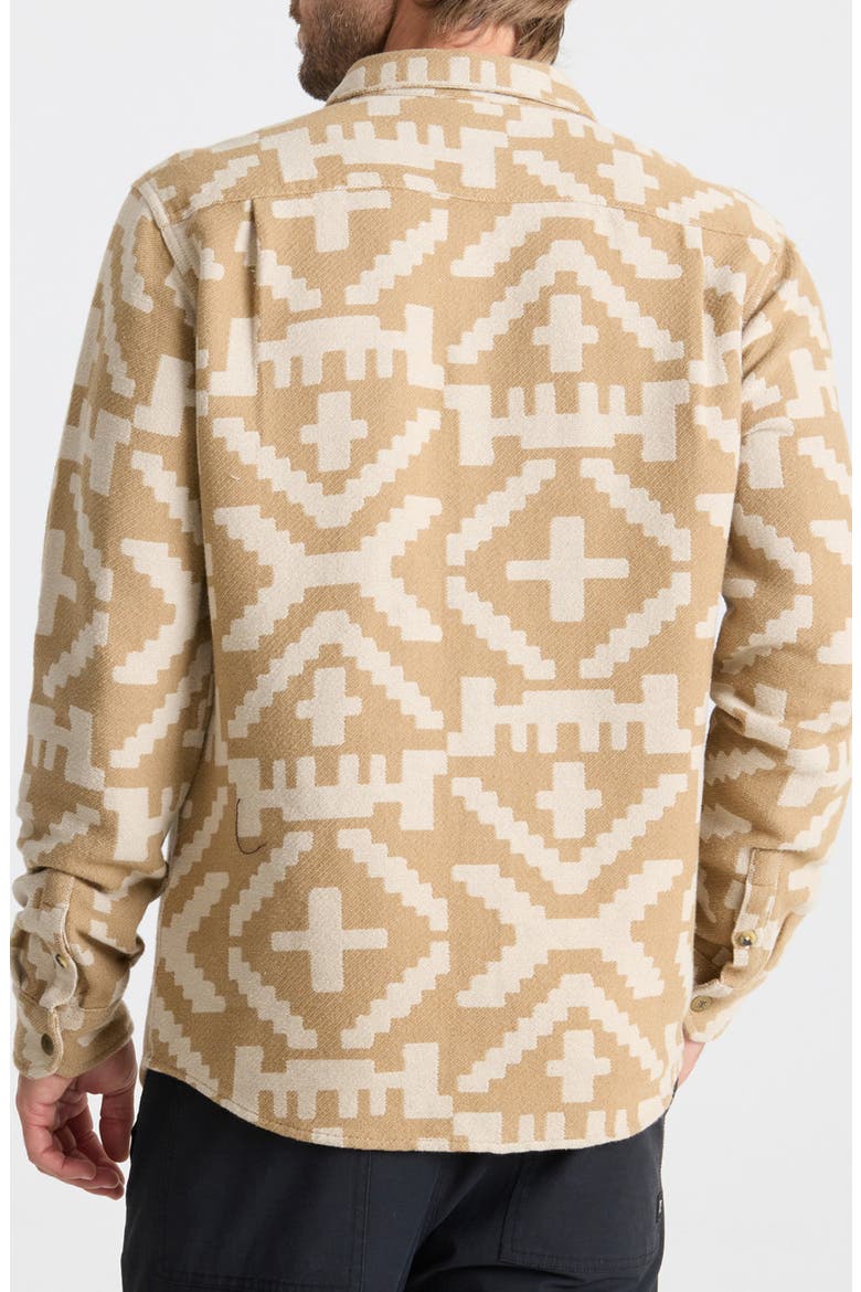 Nordsman Jacquard Flannel Snap-Up Overshirt, Alternate, color, LIGHT KHAKI