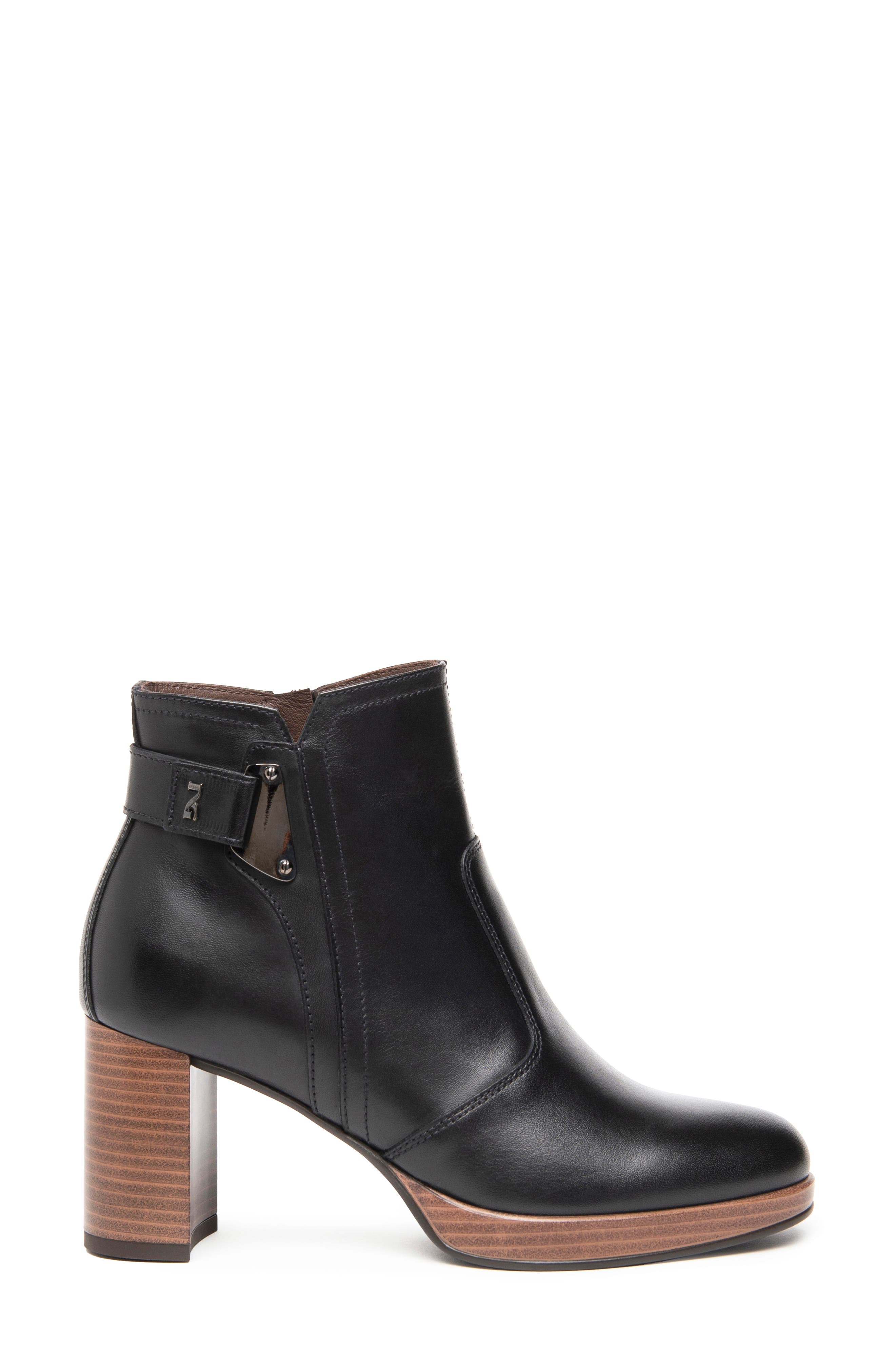 NeroGiardini Platform Bootie, Alternate, color, Black