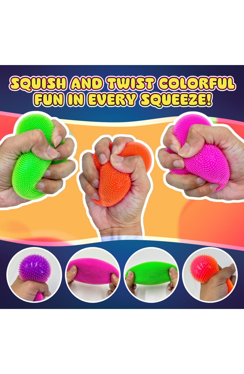 Power Your Fun 3-Pack Neon Sensory Squish Balls, Alternate, color, Multi Color
