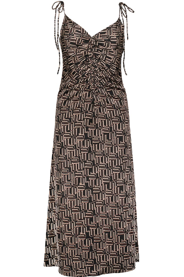 Adria Ruched Front Dress, Alternate, color, Retro Print
