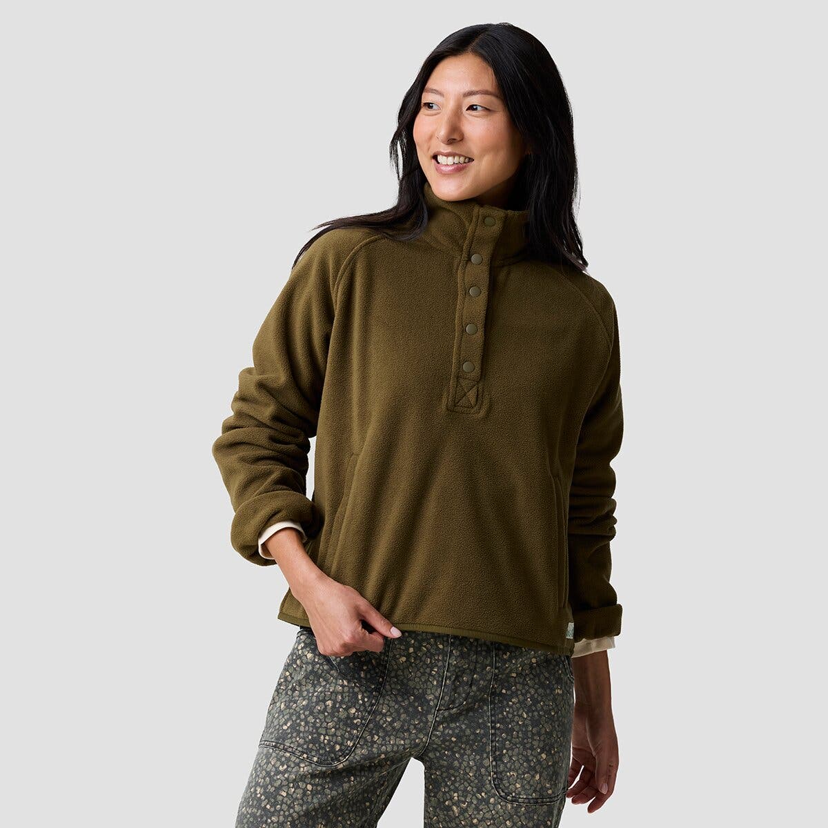 Basin & Range Women's Post-hike Polar Fleece 1/4 Snap Pullover (Women ...