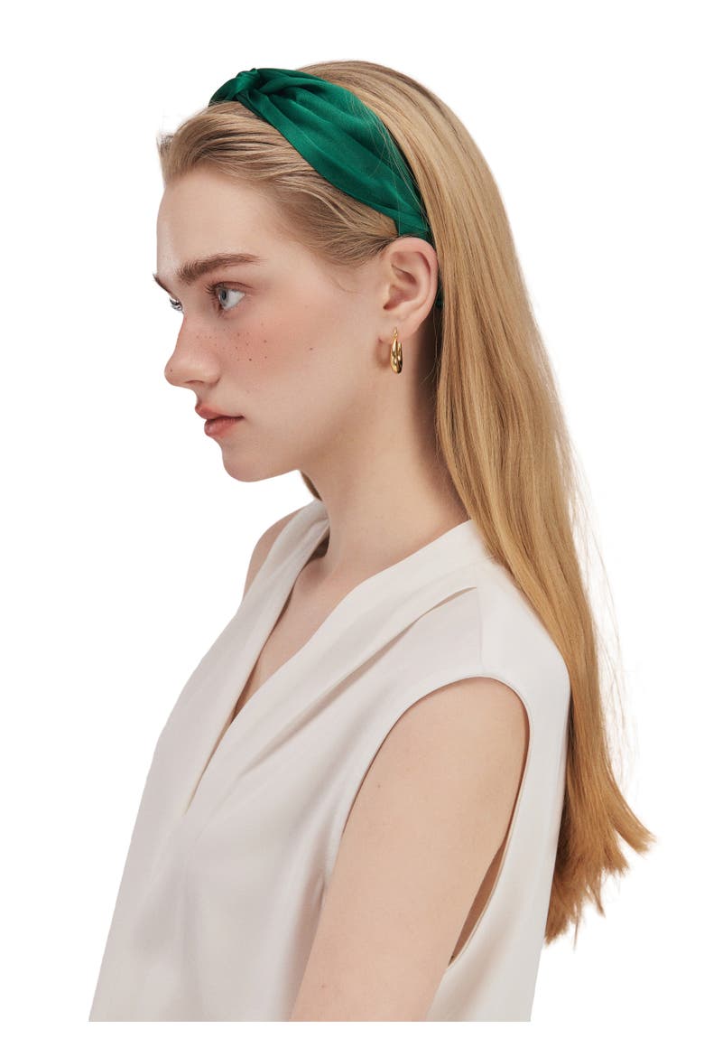 Rome Silk Square Scarf 26, Alternate, color, Dark Green