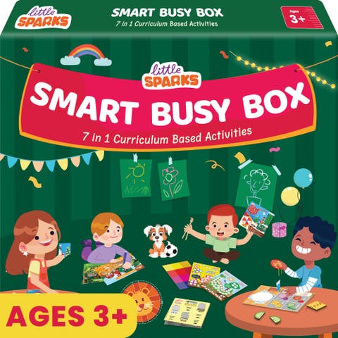 Little Sparks Smart Busy Box 7 In 1 Montessori Preschool Learning Kit
