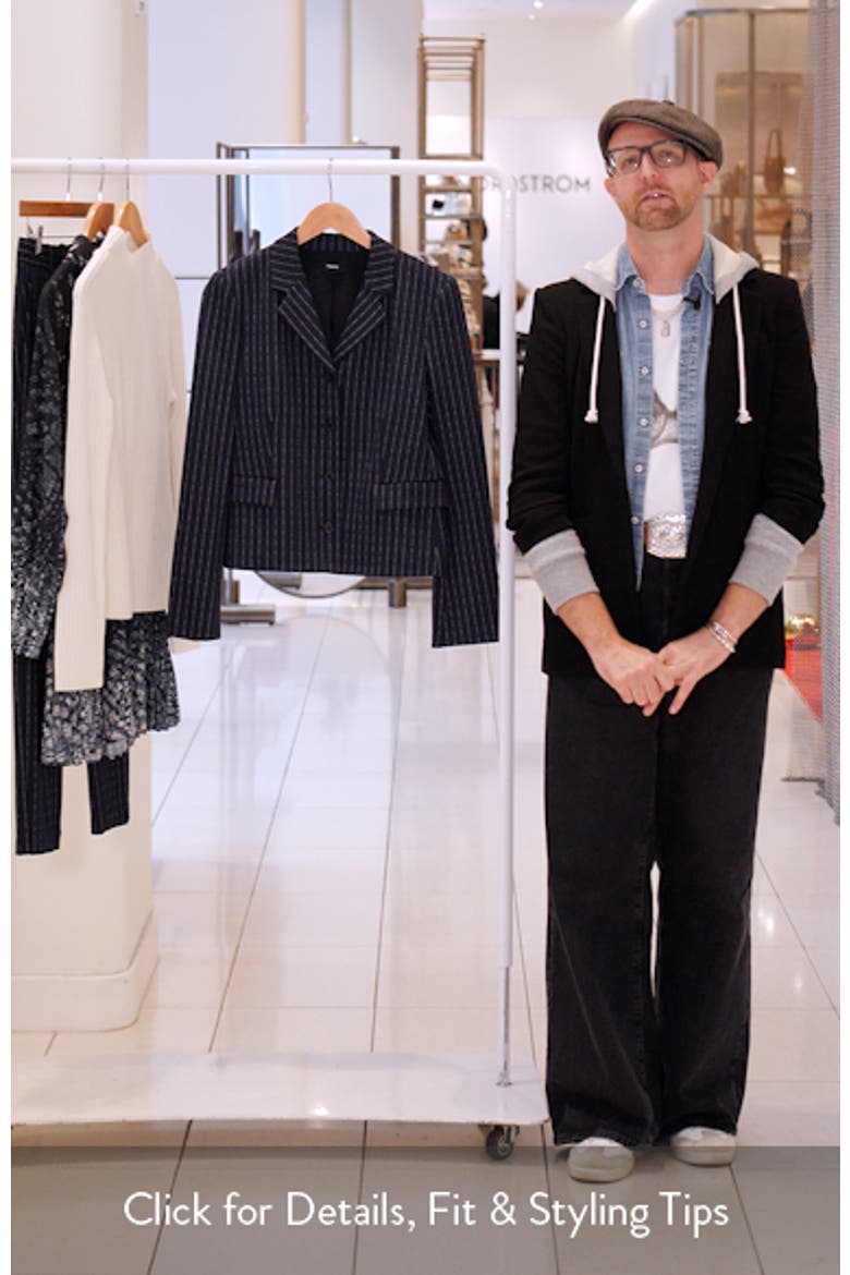 Metallic Pinstripe Fitted Jacket video