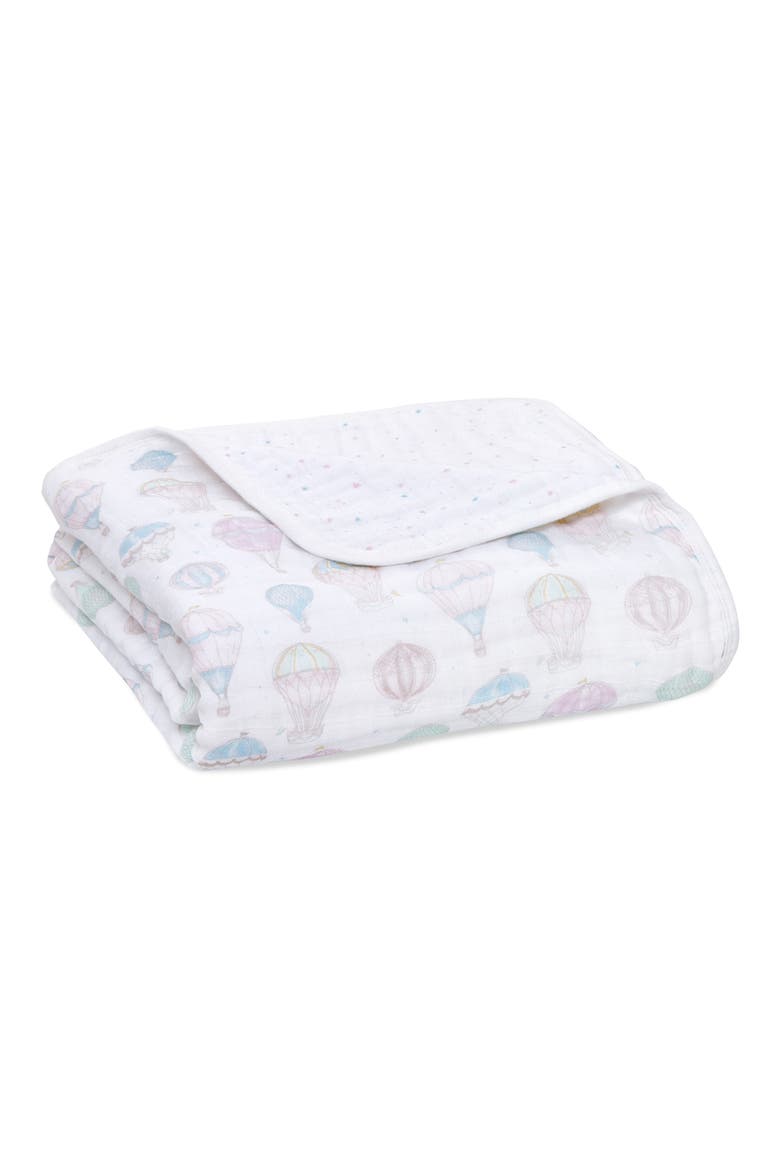 Dream Organic Cotton Muslin Blanket, Main, color, ABOVE THE CLOUDS PINK