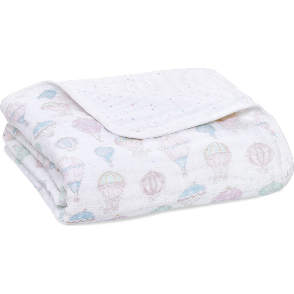 aden + anais Dream Organic Cotton Muslin Blanket in Above The Clouds Pink