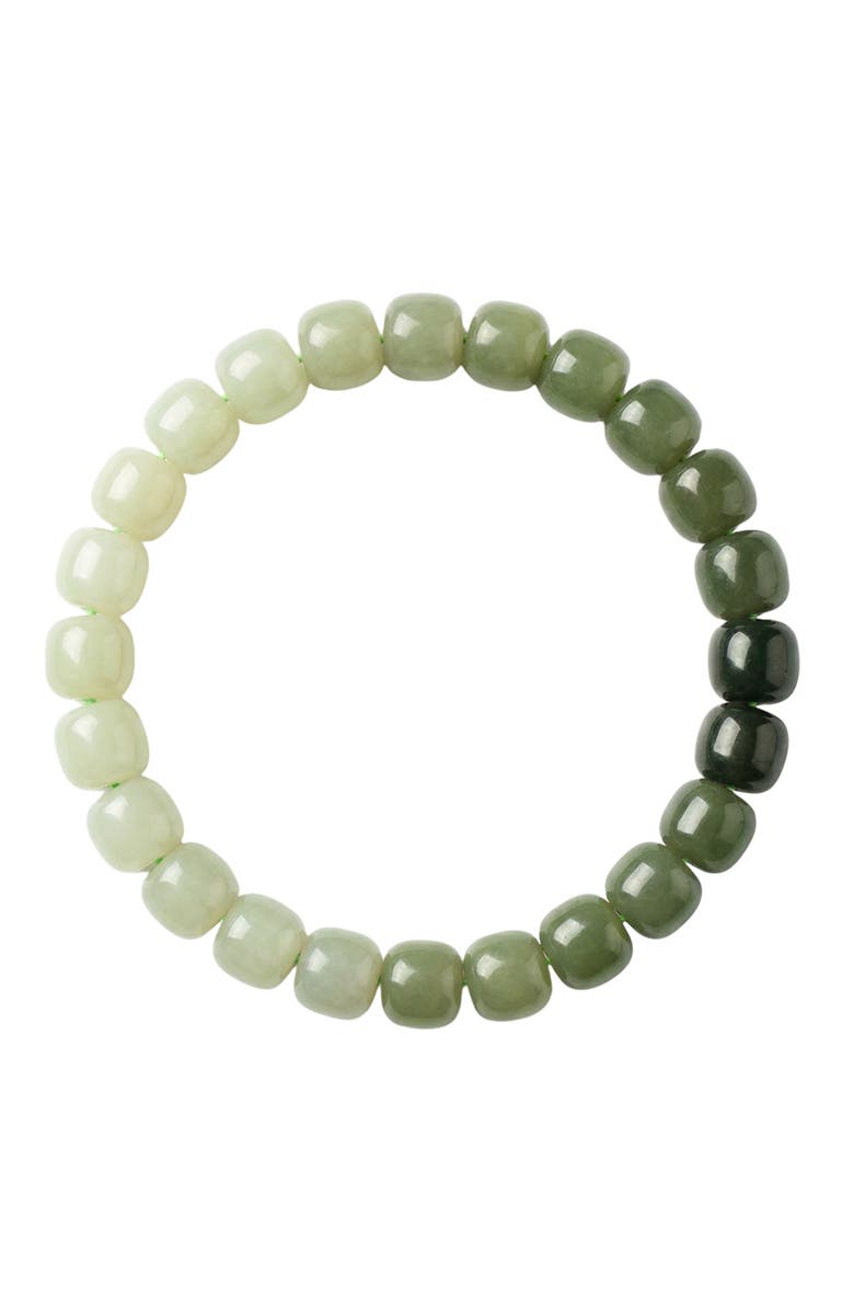 seree Ombre Beaded jade bracelet, Main, color, Green