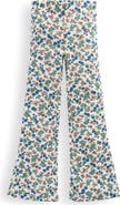 Mini Boden Kids' Floral Rib Knit Flare Leggings