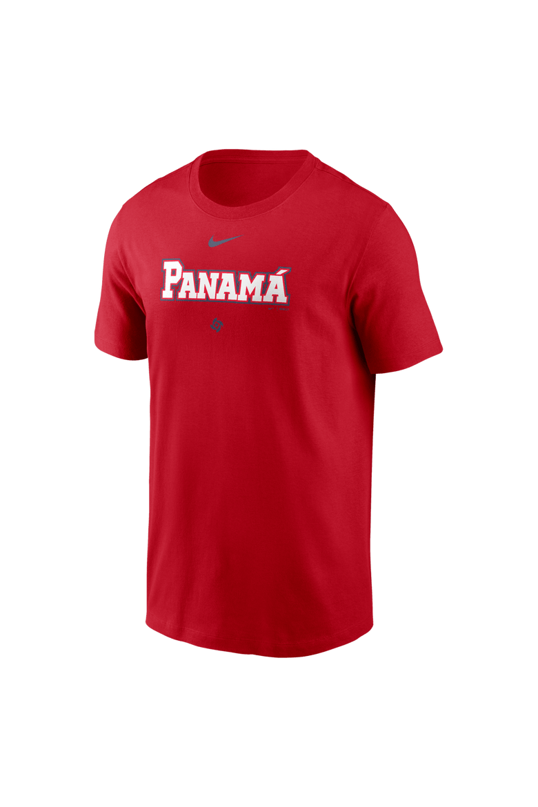 Men's Nike  Red Panama Baseball 2026 World Baseball Classic Wordmark T-Shirt, Alternate, color, Red