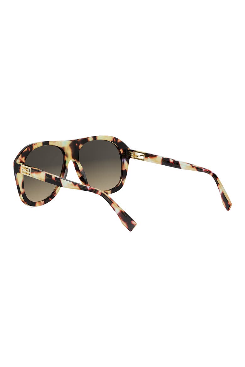 Baguette 57mm Gradient Square Sunglasses, Alternate, color, HAVANA/ OTHER / GRADIENT SMOKE