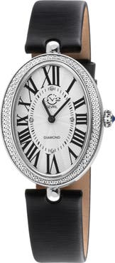 GV2 Piazza Diamond Accent Leather Strap Watch, 29mm x 38mm