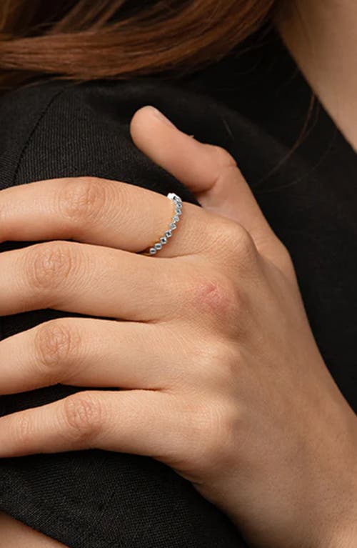 Bearfruit Jewelry Thin Crystal Band Ring In Silver