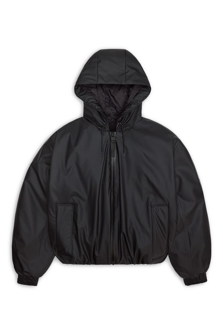 Lohja Insulated Bomber Rain Jacket, Alternate, color, BLACK