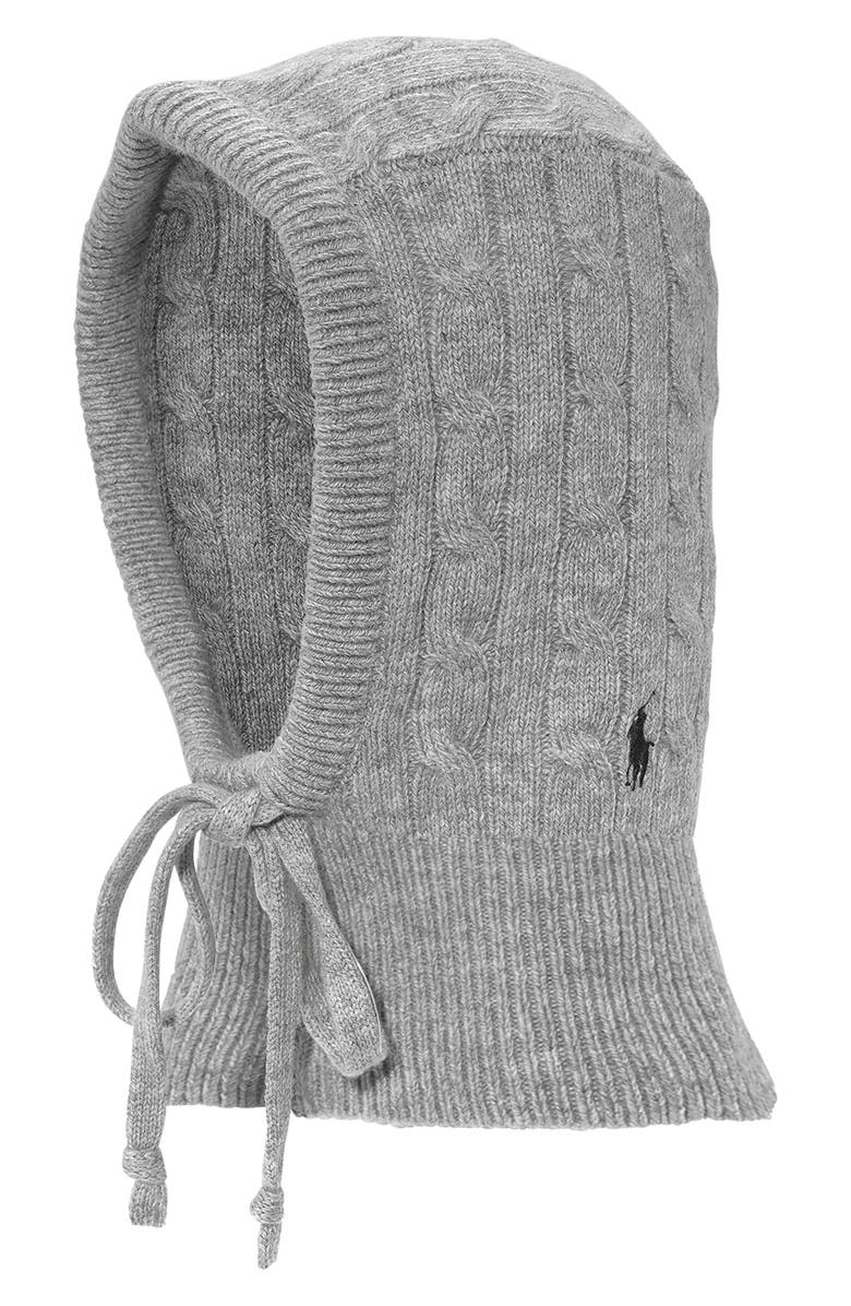 Polo Ralph Lauren Wool & Cashmere Cable Knit Hood, Alternate, color,