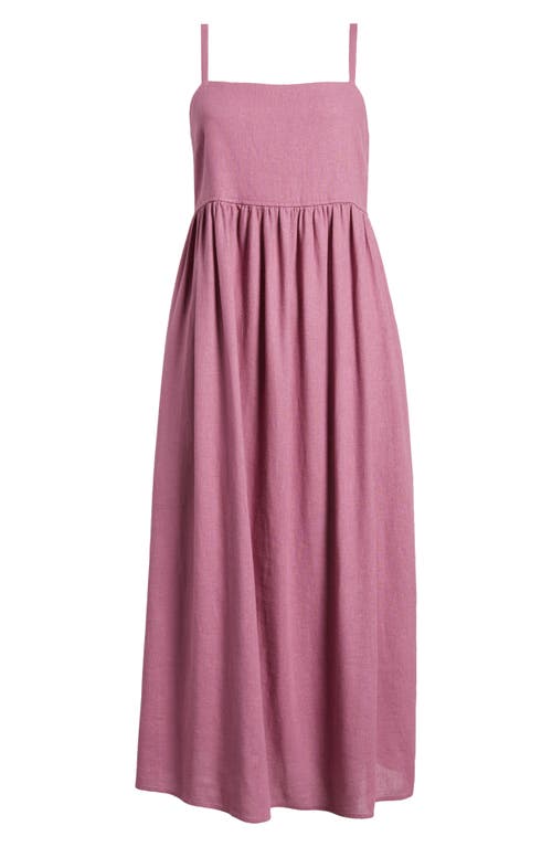 Treasure & Bond Floral Linen Blend Midi Sundress