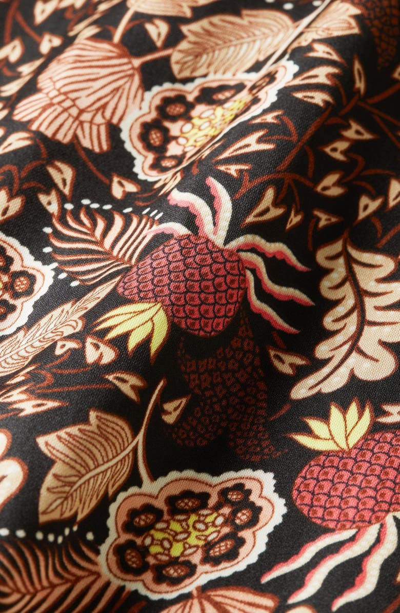 Scotch & Soda Floral Long Sleeve Wrap Midi Dress, Alternate, color, 