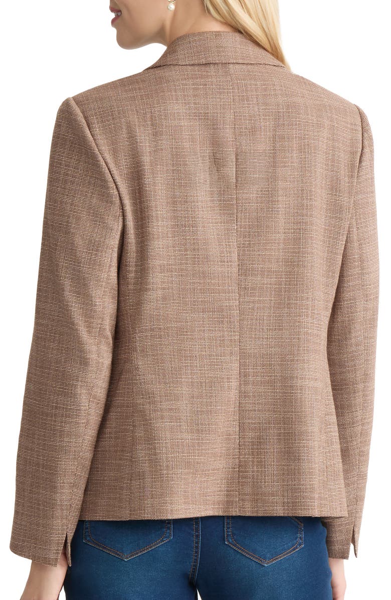 Jones New York Faux Double Breasted Blazer, Alternate, color, Fudge Multi