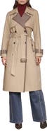 Avec Les Filles Pattern Block Trench Coat