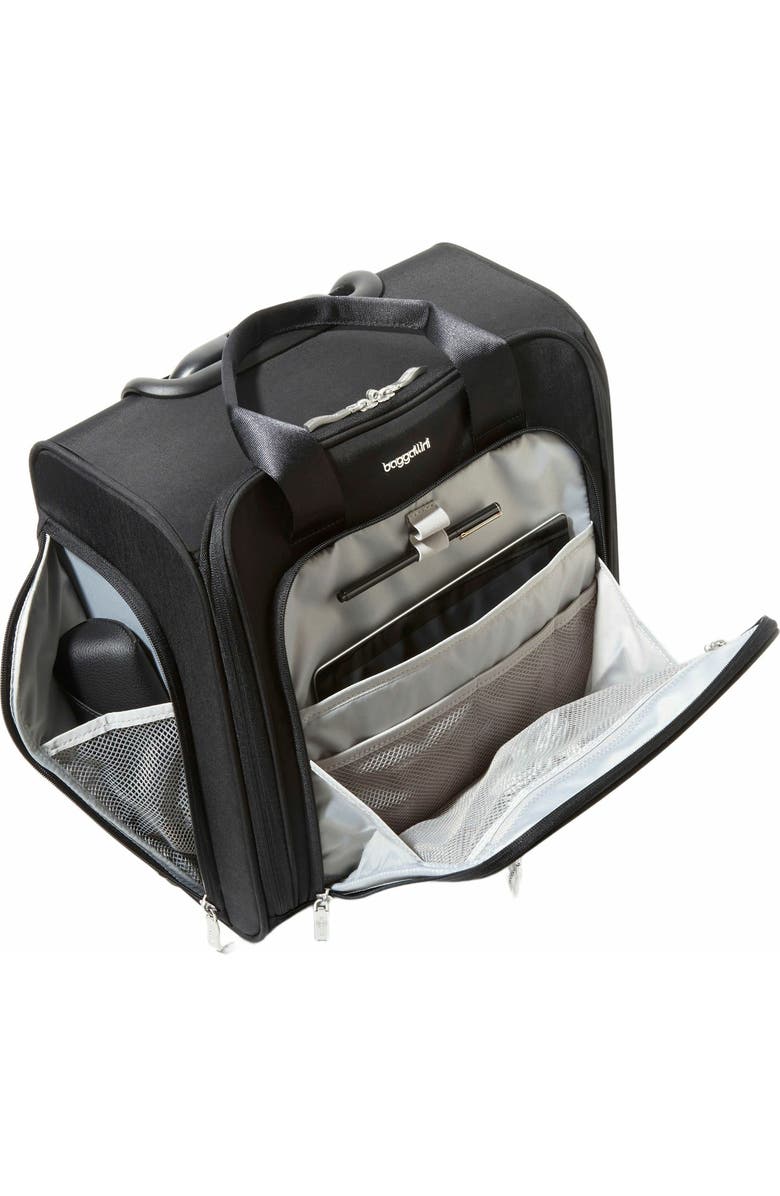 BAGGALLINI 2 Wheel Underseater Carry-On Suitcase, Alternate, color, Black