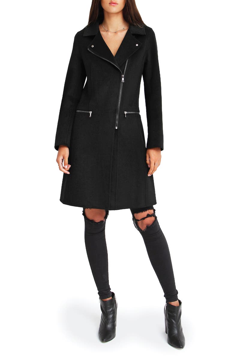Belle & Bloom BELLE AND BLOOM Last Chance Wool Blend Coat, Main, color, Black