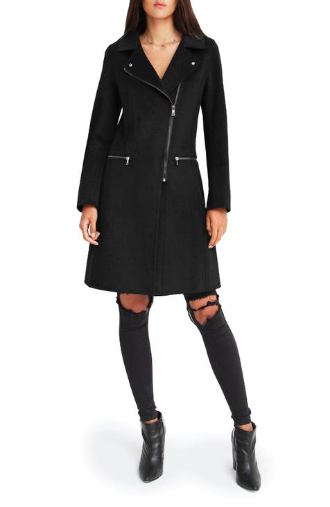Women s Moto Wool Wool Blend Coats Nordstrom