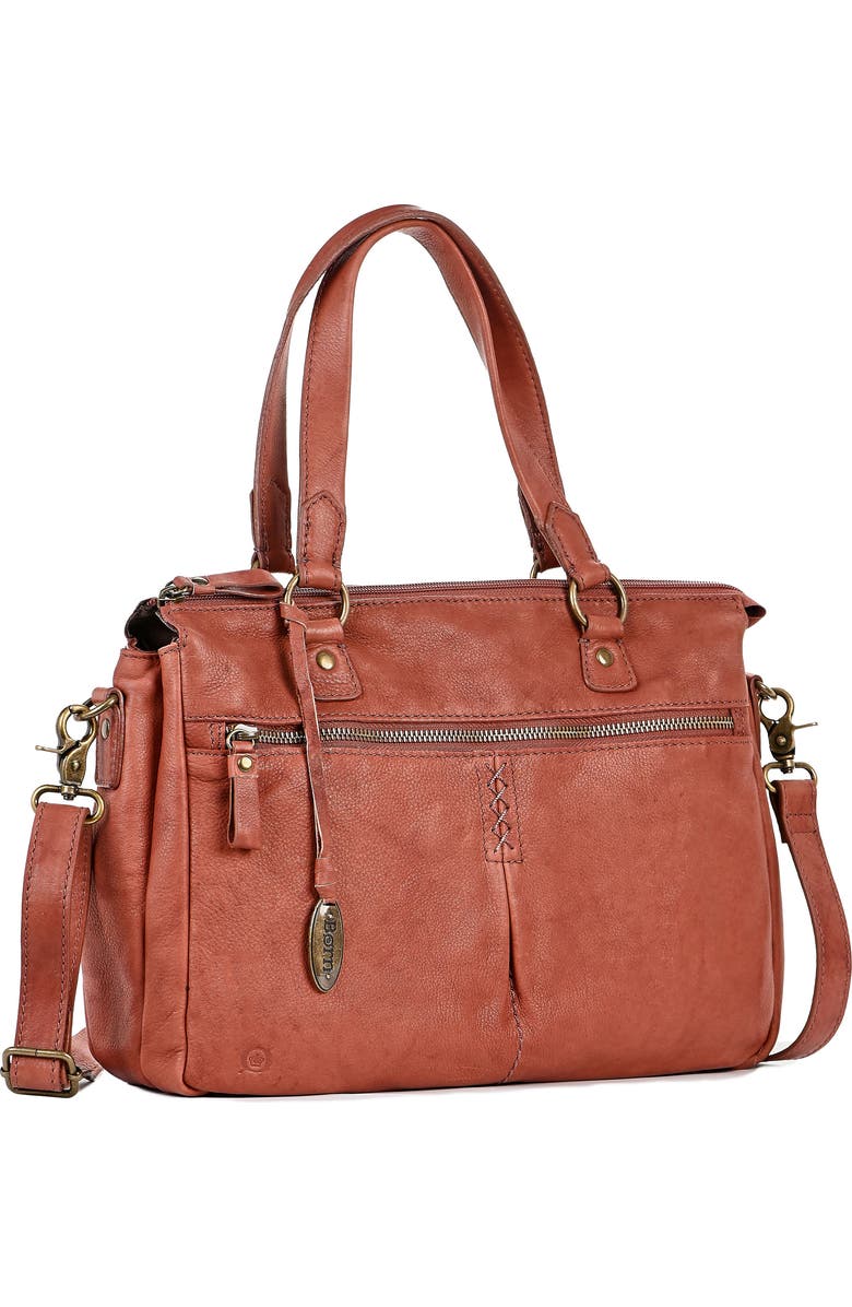 Børn Paulus Leather Satchel, Main, color, Saddle