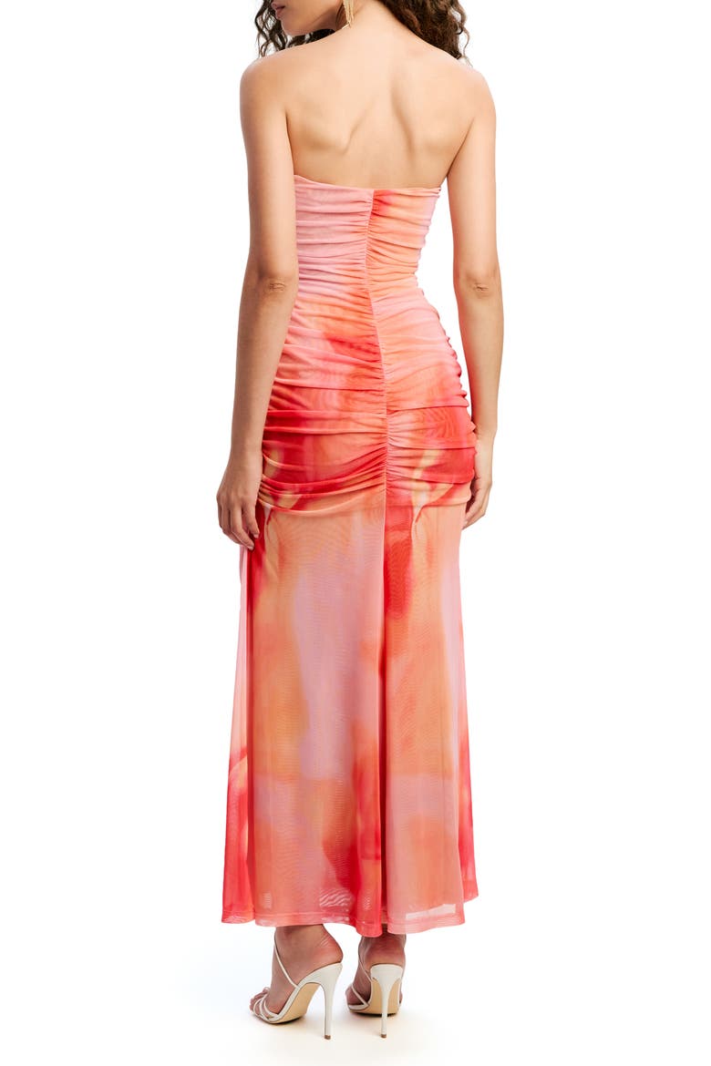 Stephanie Strapless Dress, Alternate, color, PINK FLORAL