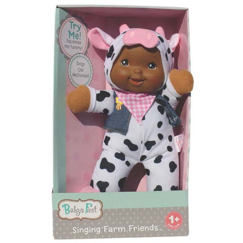 12" Soft Body Baby Doll with Farm Animal Friends