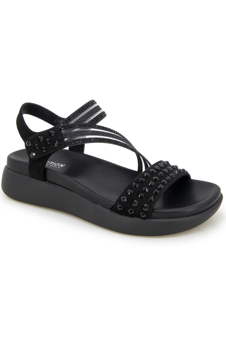 Reaction Kenneth Cole Taryn Rhinestone Strap Sandal, Main, color,