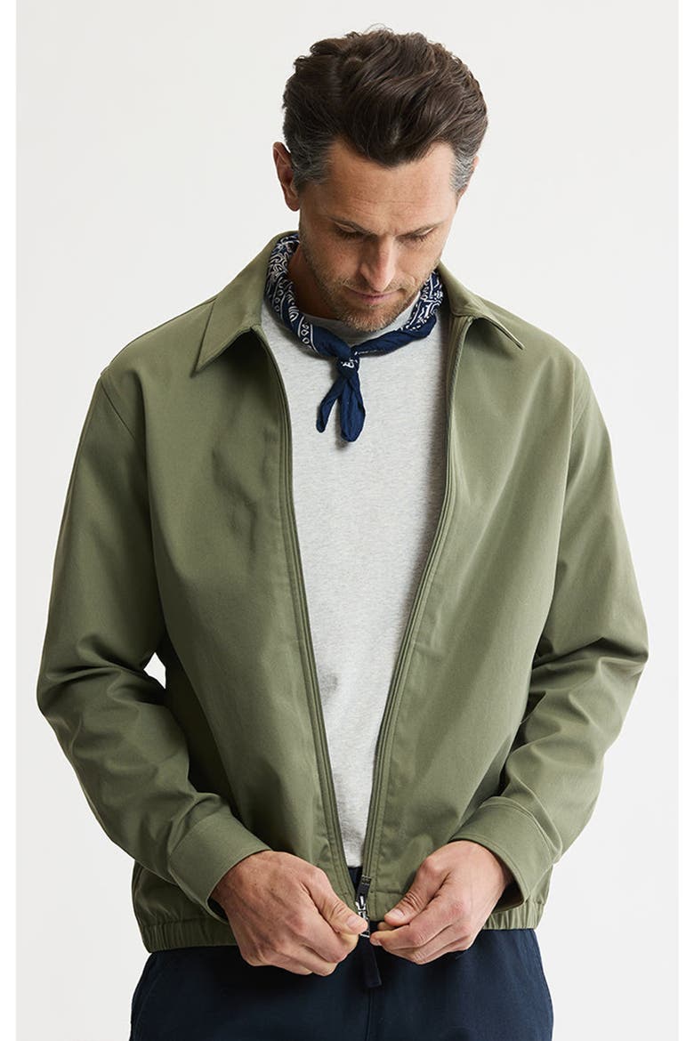 Tech Twill Zip Up Jacket, Alternate, color, Olive