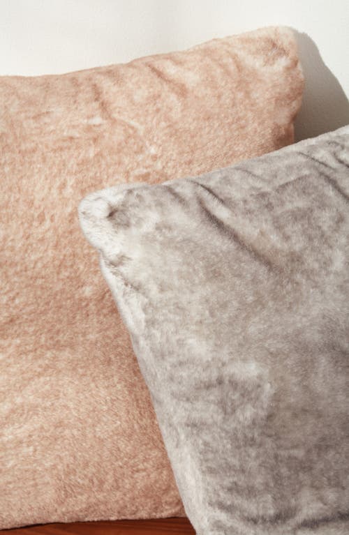 Nordstrom Frosted Faux Fur Accent Pillow In Brown