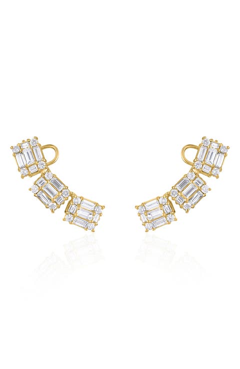 Clarity Diamond Ear Climbers