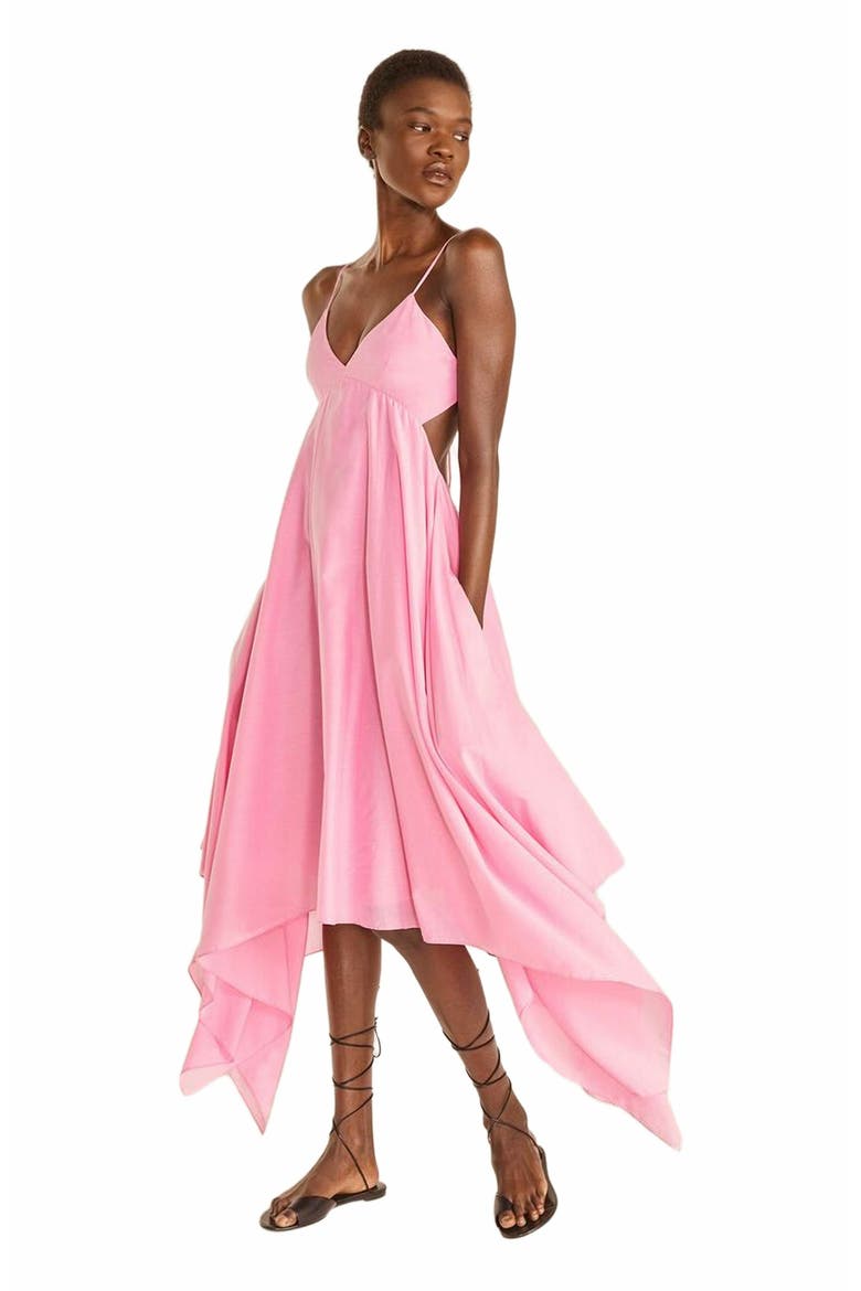 Handkerchief Dress, Main, color, Flamingo Pink