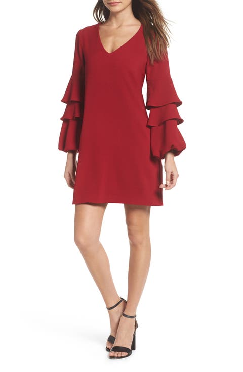 Tiered Ruffle Sleeve Dress