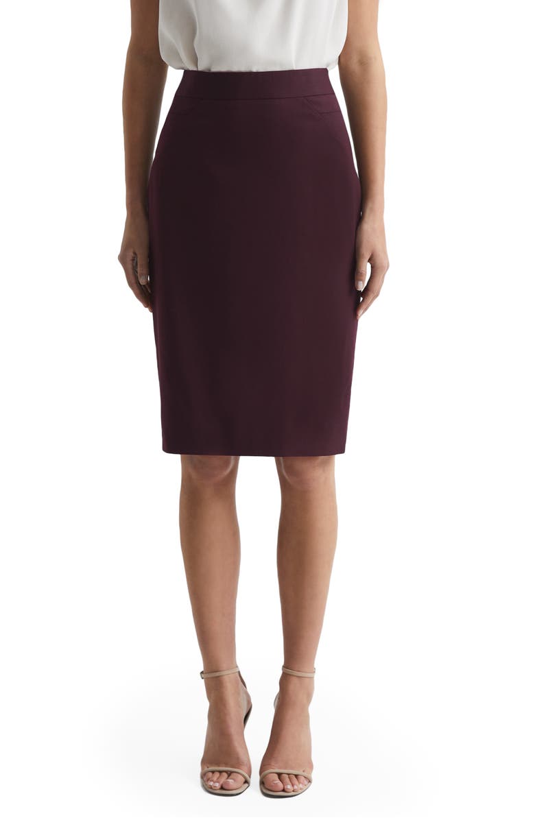 Reiss Flora Wool Blend Pencil Skirt, Main, color, 