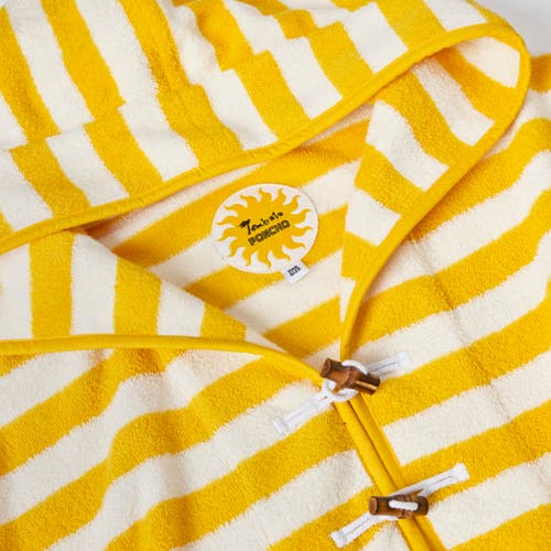 Tombolo 'saffron Stripe' Beach Towel Top In Saffron