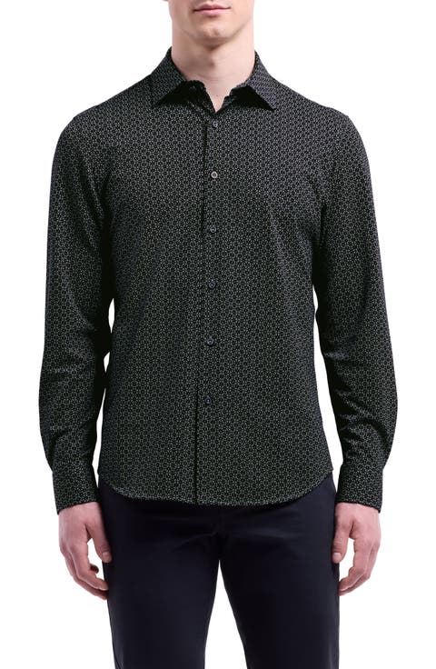 James OoohCotton® Geo Print Button-Up Shirt