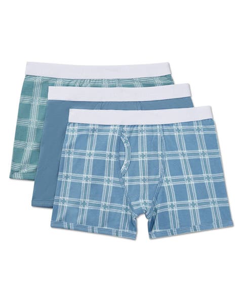3 Pair Pack Plaid Multi Boxer Briefs (Toddler, Little Kid & Big Kid)