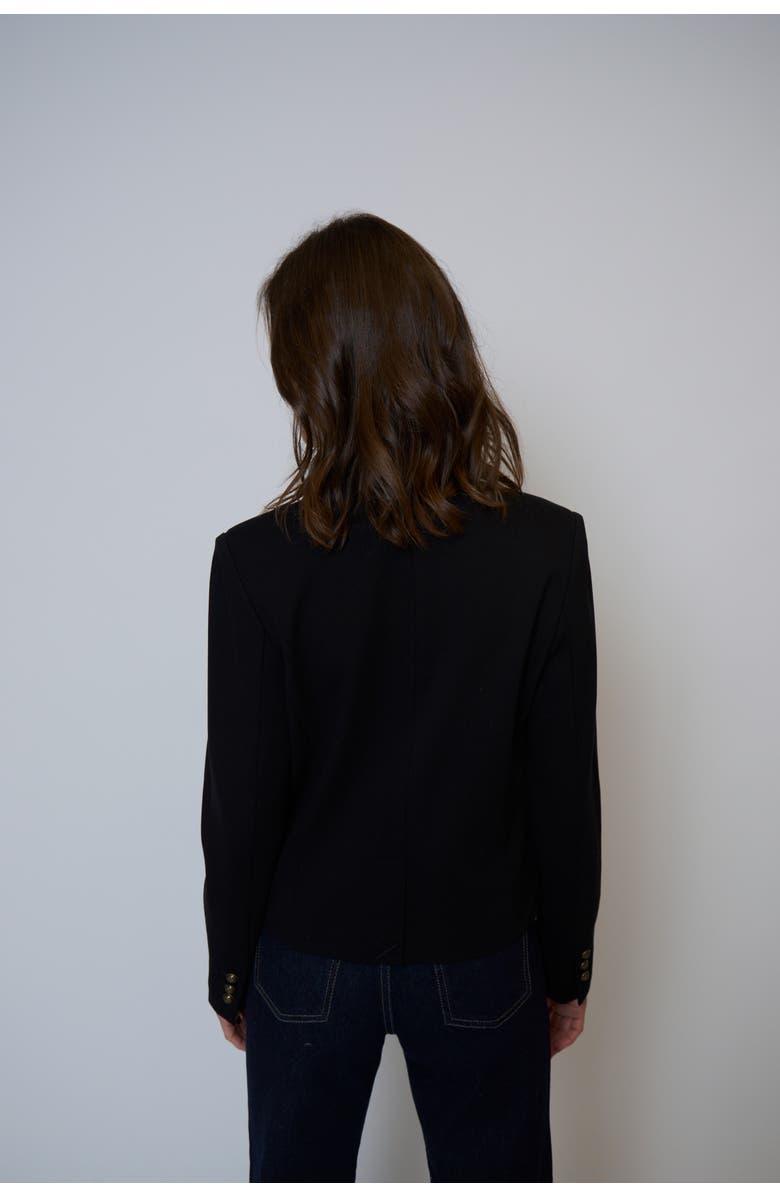 Central Park West Women's Halsey Ponte Mandarin Collar Jacket, Alternate, color,