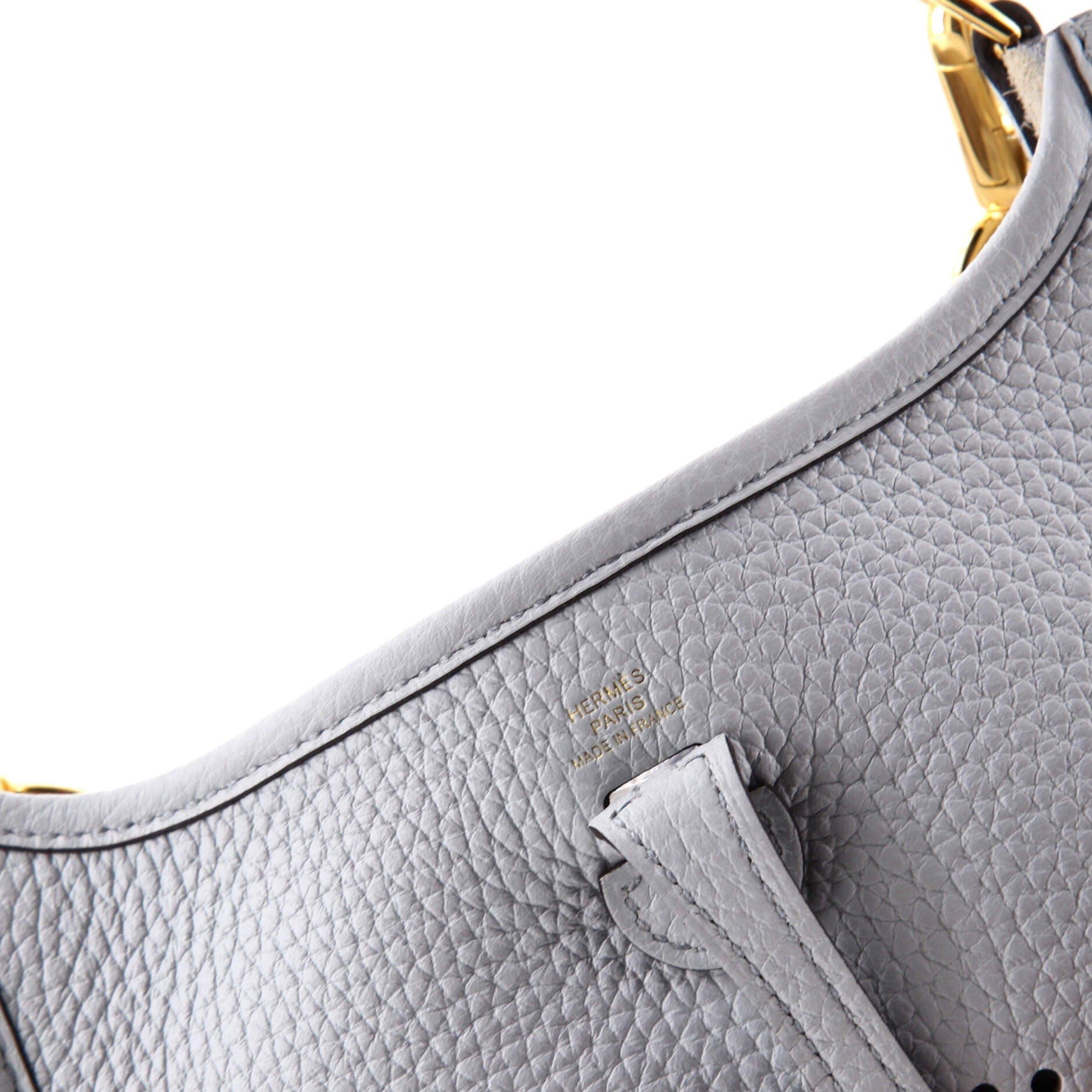 Pre-Owned Hermes Evelyne Bag Gen III Clemence TPM, Alternate, color, Bleu Pale