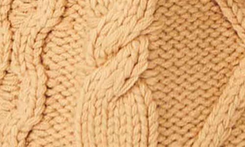 Free People Dream Cable Crewneck Sweater In Brown