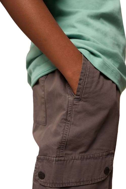 Next Kids' Cotton Twill Cargo Shorts In Brown