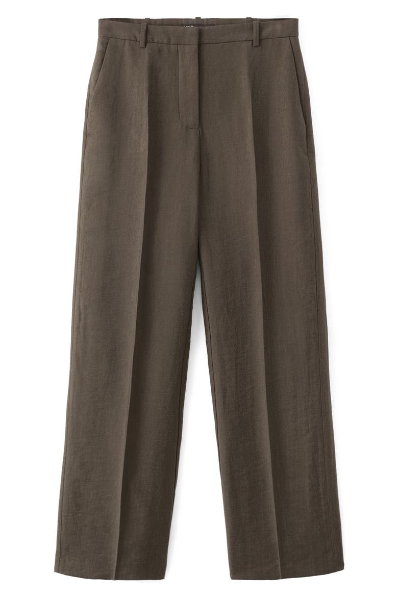 Lyocell Blend Pants, Main, color, CHOCOLATE