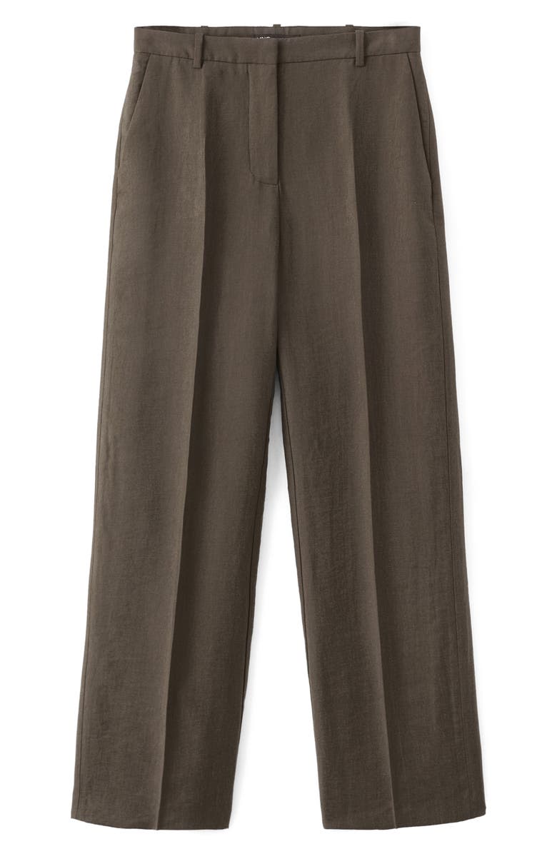 MANGO Lyocell Blend Pants, Main, color, Chocolate