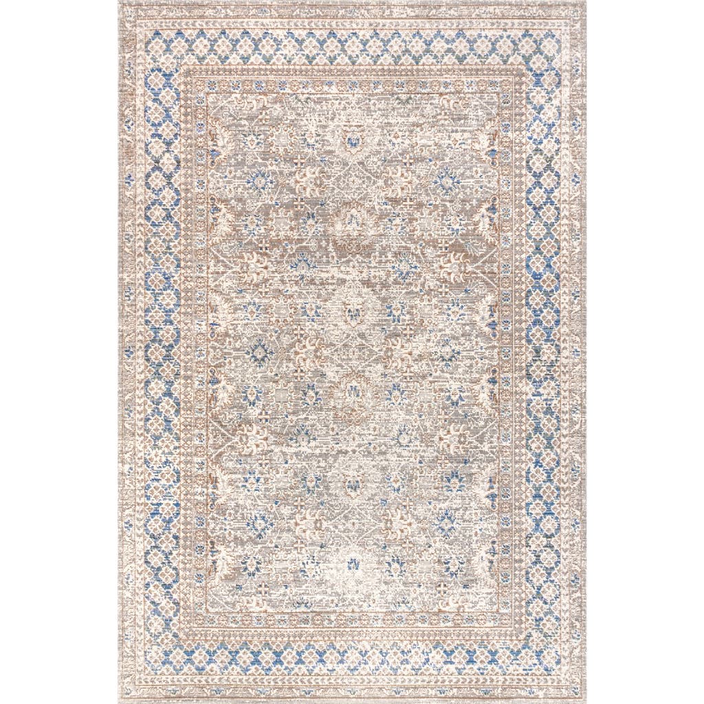 Jonathan Y Goa Floral Medallion Traditional Area Rug In Gray/blue
