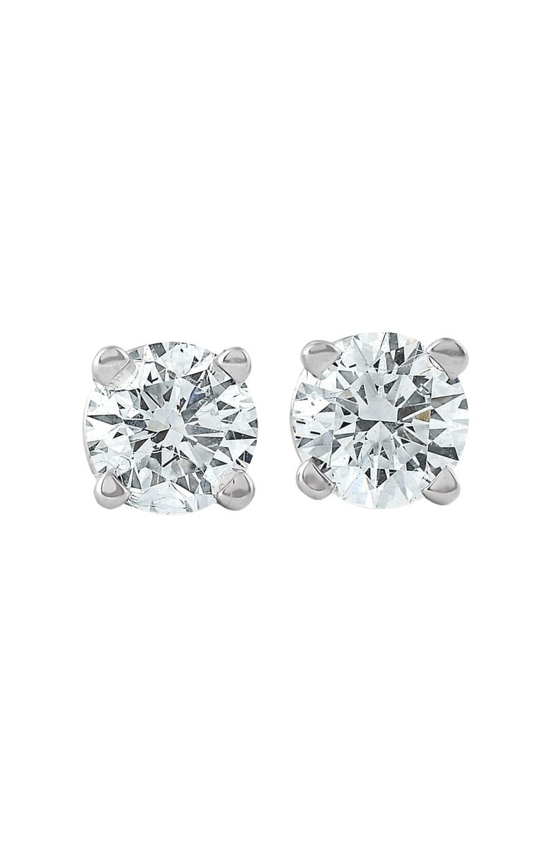 Bliss Diamond 1/2Ct Round Brilliant Cut Diamond Stud Earrings in 14K Gold Classic, Main, color, 