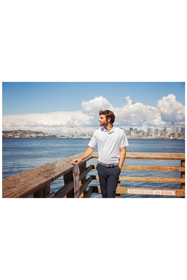 Virtue Piqué Recycled Blend Polo, Alternate, color, WHITE